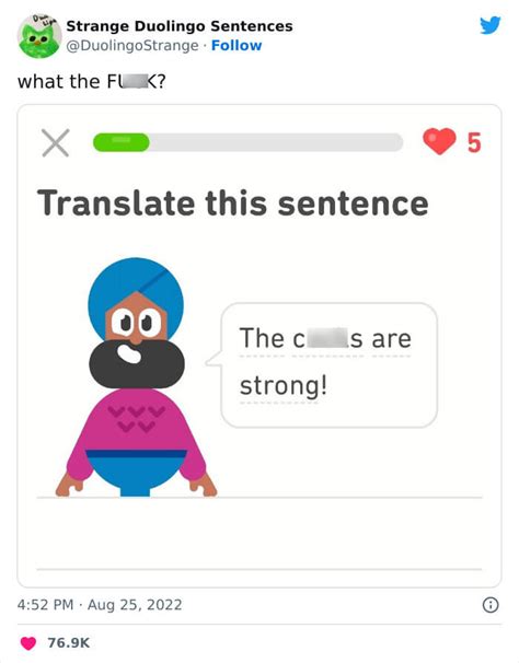 Strange Duolingo Sentences .
